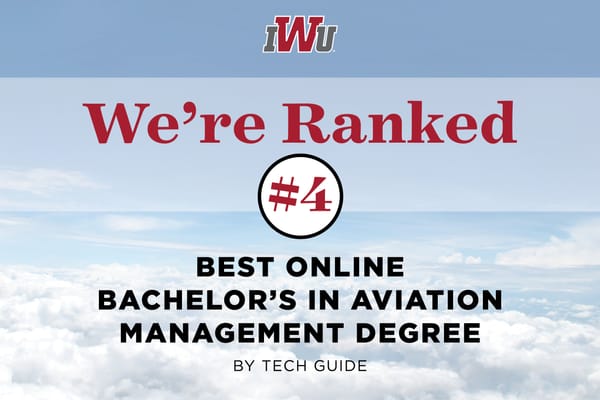 We're Ranked #4 Best Online Bachelor's in Aviation Management Degree by Tech Guide