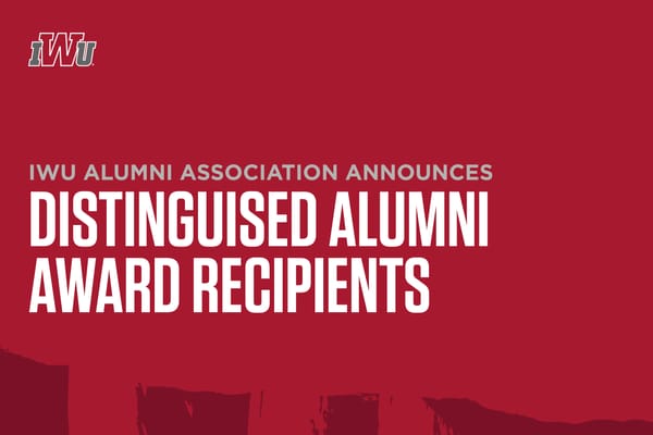 IWU Announces 2024 Alumni World Changers