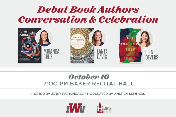 IWU to Hold Event Celebrating First-Time Faculty Authors