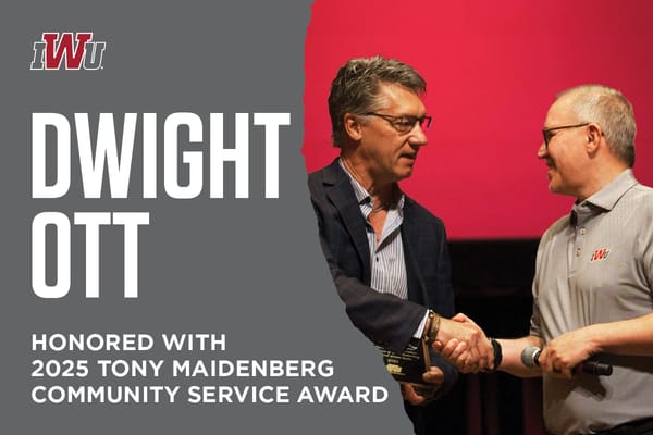 Indiana Wesleyan University Honors Dwight Ott with 2025 Tony Maidenberg Community Service Award